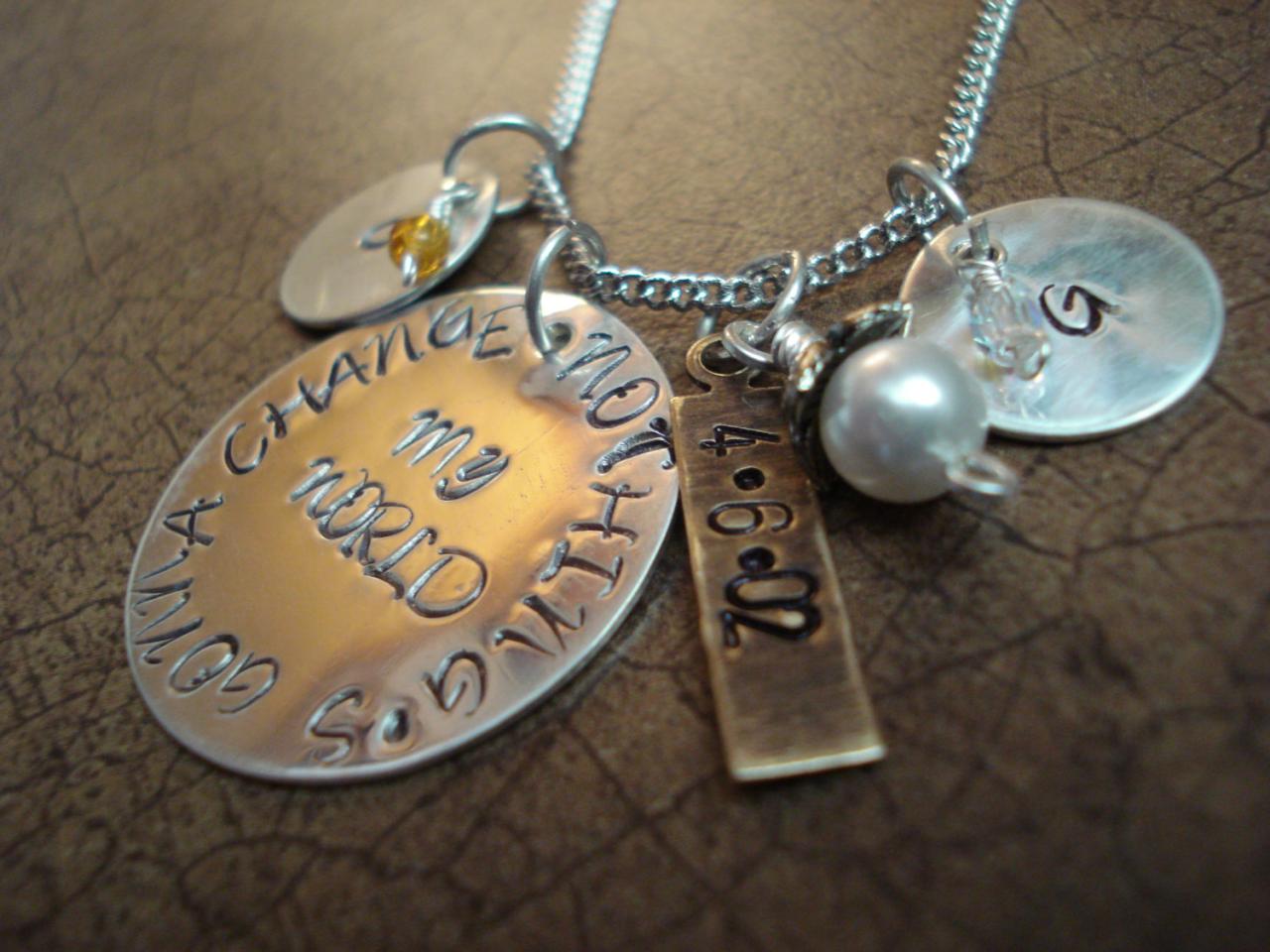 Custom stamped necklace Clearance